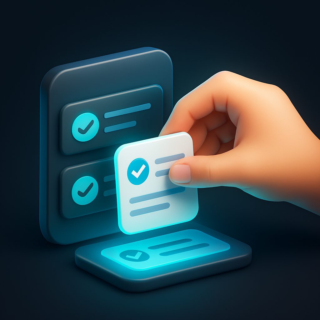 AIの結果を別アプリへ手で転記する手間のイメージ